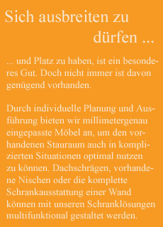 Sich ausbreiten zu dürfen ...