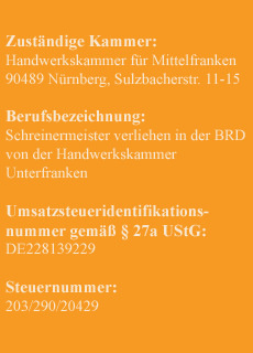 Zuständige Handwerkskammer